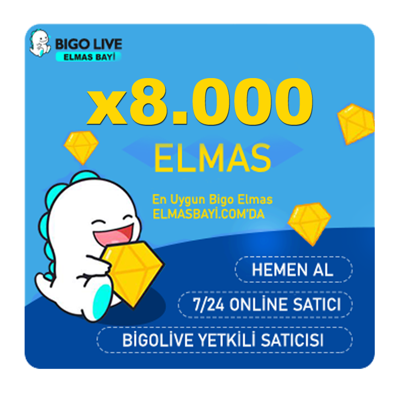 bigo live 8000 elmas paketi